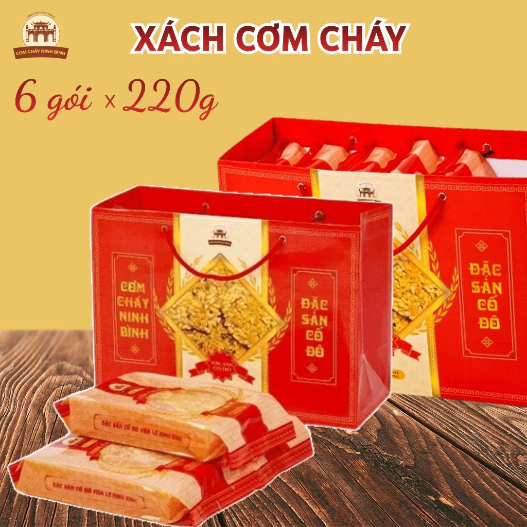 Xách Quà Cơm Cháy Siêu Chà Bông (6 gói 220g)