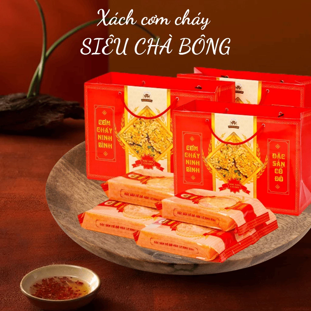 Xách Quà Cơm Cháy Siêu Chà Bông (6 gói 220g)
