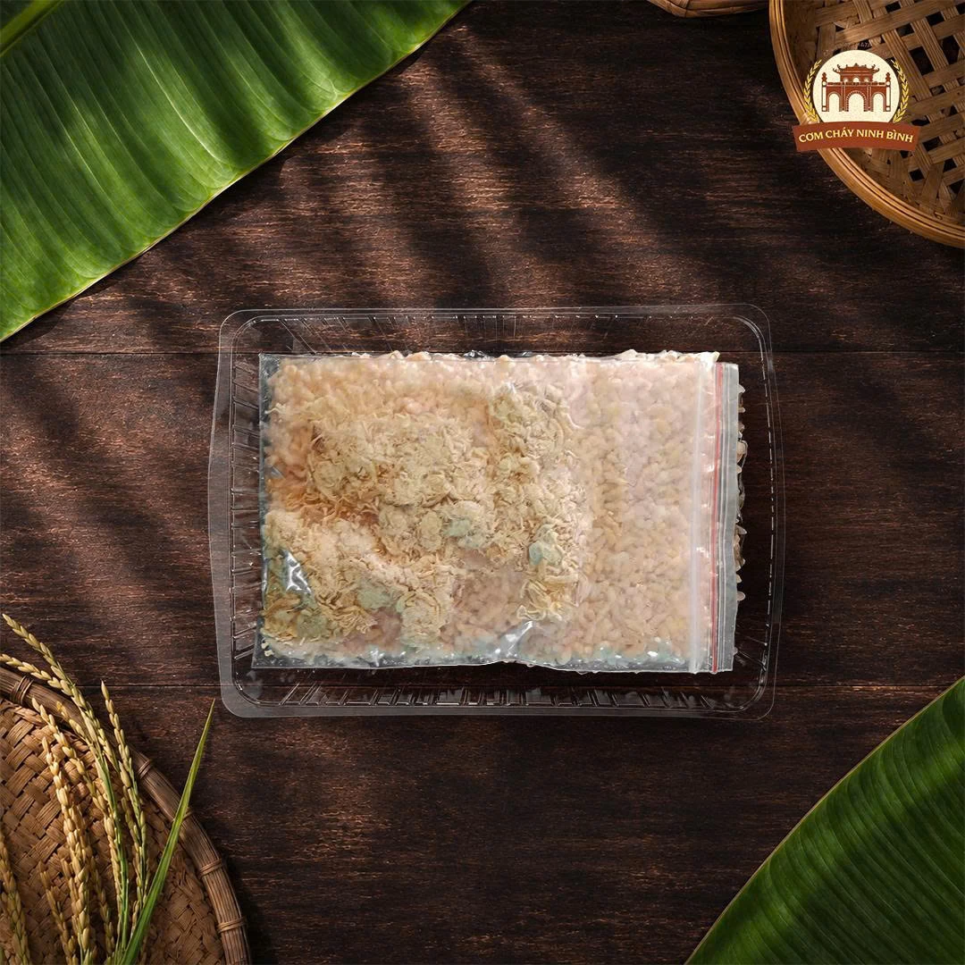[Combo 10 Gói 215g] Cơm Cháy Chà Bông - Nếp Cái Hoa Vàng - Ruốc Heo Nhà Làm Túi Riêng - 4 Vị Sốt